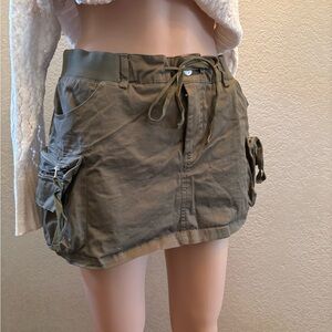 Fashion Nova Khaki Cargo Skort